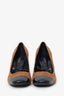 Casadei Brown/Black Suede Cap Toe Pumps Size 7