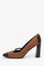 Casadei Brown/Black Suede Cap Toe Pumps Size 7