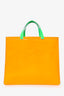 Comme des Garcons Blue/Orange/Green Super Fluro Leather Tote Bag