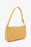 By Far Beige Croc Embossed Mini Rachel Shoulder Bag