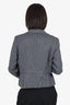 Max Mara Black/White Wool Houndstooth Single Breasted Blazer Size 8