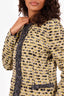 M Missoni Yellow/Black/White Tweed Jacket Size 8