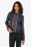 Burberry Multicolour Tweed Zip-up Jacket Size 8