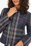 Burberry Multicolour Tweed Zip-up Jacket Size 8