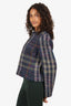 Burberry Multicolour Tweed Zip-up Jacket Size 8