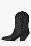 Raye Black Suede Printed Western Ankle Boots Size 6.5