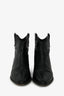 Isabel Marant Black Leather Studded Western Ankle Boots Size 37