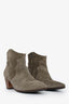 Isabel Marant Etoile Grey Suede Western Ankle Boots Size 41