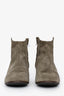 Isabel Marant Etoile Grey Suede Western Ankle Boots Size 41