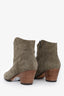 Isabel Marant Etoile Grey Suede Western Ankle Boots Size 41