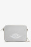 Christian Dior  X Air Jordan 2020 Grey Grained Calfskin Wings Crossbody Mens