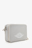 Christian Dior  X Air Jordan 2020 Grey Grained Calfskin Wings Crossbody Mens