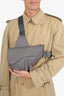 Christian Dior 2019 Grey Grained Calfskin Saddle Bag Mens