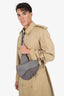 Christian Dior 2019 Grey Grained Calfskin Saddle Bag Mens