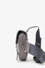 Christian Dior 2019 Grey Grained Calfskin Saddle Bag Mens