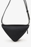 Prada Black Saffiano Letter Triangle Shoulder Bag