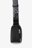 Prada Black Saffiano Letter Triangle Shoulder Bag
