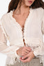 Jonathan Simkhai White Sheer Blouse Size M