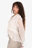 Jonathan Simkhai White Sheer Blouse Size M