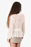Jonathan Simkhai White Sheer Blouse Size M
