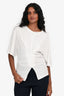 Isabel Marant White Cotton Cinched T-Shirt Size 38