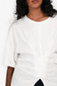 Isabel Marant White Cotton Cinched T-Shirt Size 38