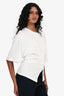 Isabel Marant White Cotton Cinched T-Shirt Size 38