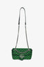 Gucci Green Canvas Navy Guccisima Small Marmont Shoulder Bag