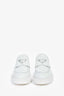 Prada White Leather Brushed Loafers Size 37.5