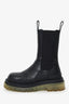 Bottega Veneta Black Calfskin The Tire Chelsea Boots Size 37.5