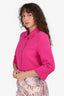 Max Mara Studio Fuchsia Cotton Cropped Jacket Size 8