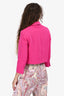 Max Mara Studio Fuchsia Cotton Cropped Jacket Size 8
