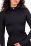 Balenciaga Black Long Sleeve Mock Neck Top + Legging Activewear Set Size S