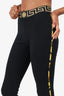 Versace Black/Yellow Bralette Medusa Logo Top + Leggings Size 2
