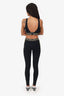Versace Black/Yellow Bralette Medusa Logo Top + Leggings Size 2
