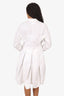 Alaïa White Asymmetric Button Up Shirt Dress Size 40
