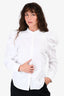 Chloe White Cotton Puff Shoulder Button Down Size 38