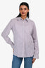 Etro White/Purple Printed Button Down Shirt Size 46