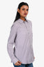 Etro White/Purple Printed Button Down Shirt Size 46
