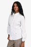 Roberto Cavali White Cotton Gold Button Down Shirt Size 38