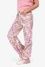Etro Pink Paisly Print Wide Leg Jeans Size 28