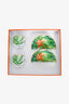 Hermès Green/Orange Passifolia Porcelain Coffee Cup and Saucer Set of 2