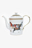 Hermès White Porcelain Cheval d'Orient Teapot
