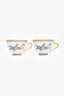 Hermes White Porcelain/Cheval d’Orient Tea Cup and Saucer Set of 2