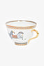 Hermes White Porcelain/Cheval d’Orient Tea Cup and Saucer Set of 2