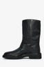 Roger Vivier Black Leather Crystal Embellished Buckle Biker Boots Size 37