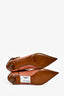 Louis Vuitton Dusty Pink Grained/Brown Leather Buckle Detail Kitten Heel Boots Size 37