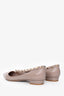 Valentino Nude Leather Asymmetrical Rockstud Flats Size 38.5