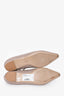 Valentino Nude Leather Asymmetrical Rockstud Flats Size 38.5