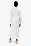 Guest in Residence White Cotton Sill Collared Button-Up Midi Shirt Dress Size M